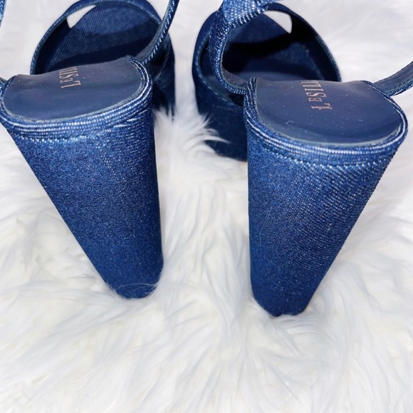 Le Silla DENIM WEDGE SCANDAL Size 40Euro/9US - Picture 9 of 12